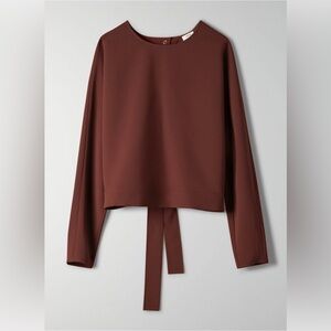 Aritzia Wilfred‎ Dusty Rose Open self tie Back Laon Blouse